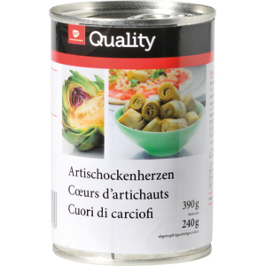 Quality Artischockenherzen, 8-10 Stück, 6 x 390 g