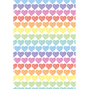 Geschenkpapier 70 cm x 10 m Herzen