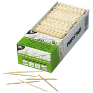 Papstar Pure Holzzahnstocher ungehüllt 6,8 cm Pack zu 1800 Stück Papstar Pure Holzzahnstocher ungehüllt 6,8 cm Pack zu 1800 Stück