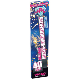 Weco Wunderkerzen, 30 cm, Pack zu 40 Stück