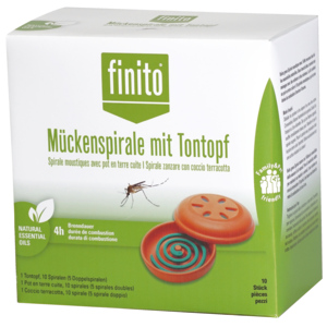 finito green Mückenspirale mit Tontopf, 10 Refill finito green Mückenspirale mit Tontopf, 10 Refill