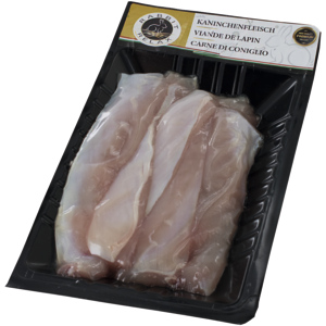 Relax Rabbit Kaninchen Rückenfilet, Ungarn, tiefgekühlt, 20 x 4 x ca. 60 g