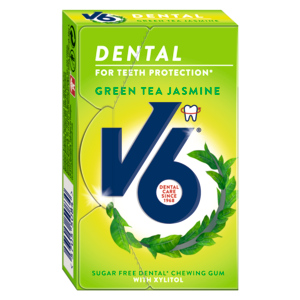 V6 Dental Green Tea Jasmin, 24 x 24 g