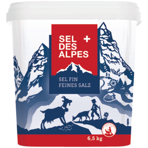 Sel des Alpes fein ohne Jod und Fluor, 6,5 kg Sel des Alpes fein ohne Jod und Fluor, 6,5 kg