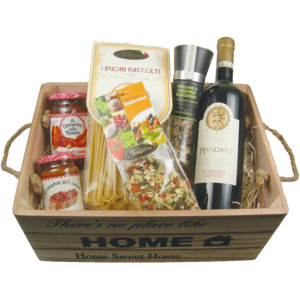 Geschenkkiste "Bella Vita", Primitivo, Pasta, Sauce