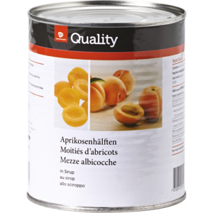 Quality Aprikosenhälften in Sirup, 6 x 825 g