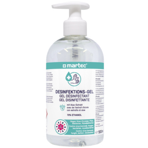 Martec Hand-Desinfektions-Gel mit Pumpe, 500 ml