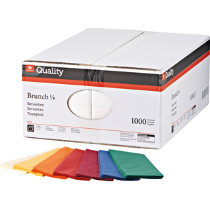 Quality Servietten Brunch, 1/8, 2-lagig, 33 x 33 cm, rot, 10 x 100 St