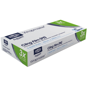 Toppits Frischhaltefolie PE Wrapmaster, 45 cm x 300 m, Pack zu 3 Stück