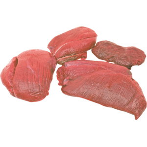 Hirsch Schnitzelfleisch 4-er Schnitt enthäutet, tiefgekühlt, Neuseeland, aus Zucht, ca. 1,2 kg