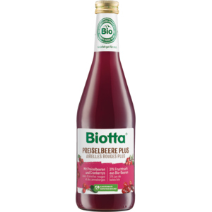 Biotta Bio Preiselbeere Plus, Flasche zu 50 cl Biotta Bio Preiselbeere Plus, Flasche zu 50 cl