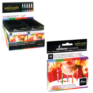 Kerzen mit farbiger Flamme, Pack zu 12 Stück