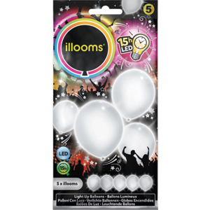 LED Ballone weiss, Pack zu 5 Stück LED Ballone weiss, Pack zu 5 Stück