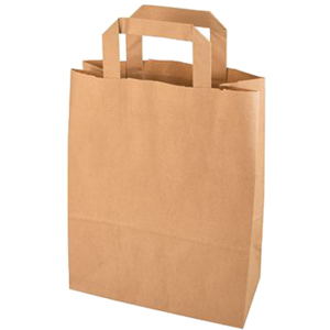 Tragtasche Kraft Uni 22 x 28 cm Pack zu 50 Stück