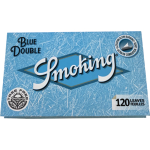 Smoking Zigarettenpapier blau Double Window, Pack zu 25 Stück