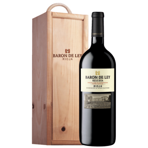 Holzkiste Baron de Ley Reserva Rioja DOCa, 1,5 l Holzkiste Baron de Ley Reserva Rioja DOCa, 1,5 l