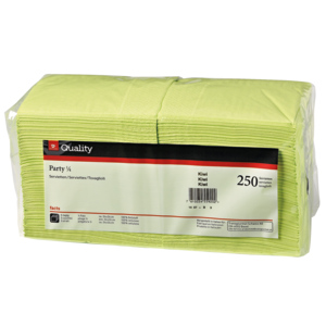 Quality Servietten Party, 3-lagig, 24 x 24 cm, kiwi, 250 St Quality Servietten Party, 3-lagig, 24 x 24 cm, kiwi, 250 St