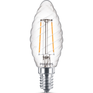Philips LED Kerze gedreht 25W E14 klar Philips LED Kerze gedreht 25W E14 klar