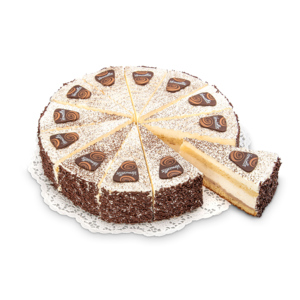 Romer's Vermicelles Rahm Torte, geschnitten, tiefgekühlt, 1,4 kg Romer's Vermicelles Rahm Torte, geschnitten, tiefgekühlt, 1,4 kg