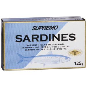 Supremo Sardinen mit Gräten, 5 x 125 g