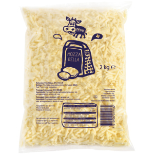 Prima Mozzarella 45% gerieben, 2 kg Prima Mozzarella 45% gerieben, 2 kg