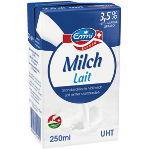 Emmi Vollmilch IP-SUISSE 3,5%, UHT, 144 x 18 x 2,5dl Emmi Vollmilch IP-SUISSE 3,5%, UHT, 144 x 18 x 2,5dl