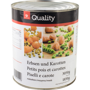 Quality Erbsen und Karotten mitelfein, 3 kg Quality Erbsen und Karotten mitelfein, 3 kg