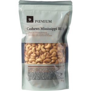 Premium Cashews mit Gewürzzubereitung "Mississippi RUB", 500 g Premium Cashews mit Gewürzzubereitung "Mississippi RUB", 500 g