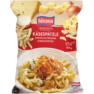 Hilcona Käsespätzle, tiefgekühlt, 1,5 kg Hilcona Käsespätzle, tiefgekühlt, 1,5 kg