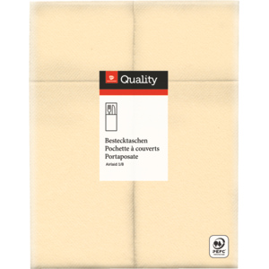 Quality Bestecktaschen Airlaid, 40 x 32 cm, champagne, 24 x 50 St Quality Bestecktaschen Airlaid, 40 x 32 cm, champagne, 24 x 50 St