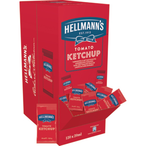 Hellmann's Tomato Ketchup Portionen, 120 x 20 ml Hellmann's Tomato Ketchup Portionen, 120 x 20 ml
