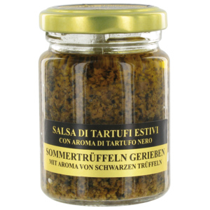 Bosco d'oro Sommertrüffel, gerieben, mit Aroma von schwarzen Trüffeln, in Olivenöl, 90 g Bosco d'oro Sommertrüffel, gerieben, mit Aroma von schwarzen Trüffeln, in Olivenöl, 90 g