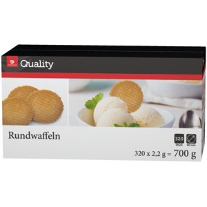 Quality Rundwaffeln, 320 Stück Quality Rundwaffeln, 320 Stück