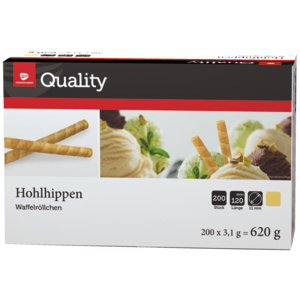 Quality Waffelröllchen, 200 Stück