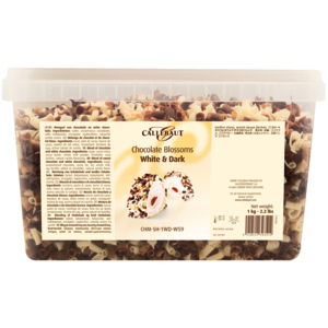 Callebaut Chocolat Blossoms white & dark, 1 kg