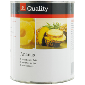 Quality Ananas in Saft, 8 Scheiben, 6 x 825 g