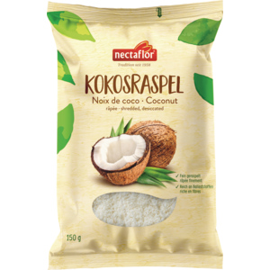 Nectaflor Kokosraspel, 5 x 150 g Nectaflor Kokosraspel, 5 x 150 g