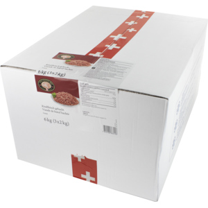 Swiss Quality Beef Hackfleisch 5mm, tiefgekühlt, 3 x 2 kg Swiss Quality Beef Hackfleisch 5mm, tiefgekühlt, 3 x 2 kg