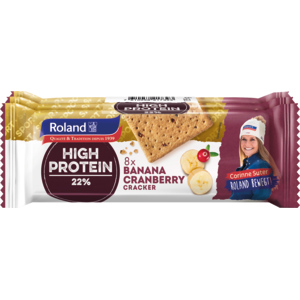 Roland Cracker Sport High Protein Banana Cranberry, 3 x 45 g