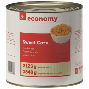 Economy Sweet Corn - Maiskörner, 2,125 kg Economy Sweet Corn - Maiskörner, 2,125 kg