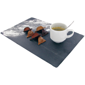 Schieferplatte mit Füsschen 30 x 20 cm