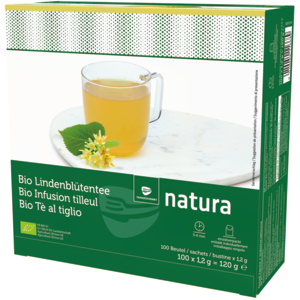 Natura Bio Lindenblütetee im Aromaschutzbeutel, 10 x 100 x 1,2 g Natura Bio Lindenblütetee im Aromaschutzbeutel, 10 x 100 x 1,2 g