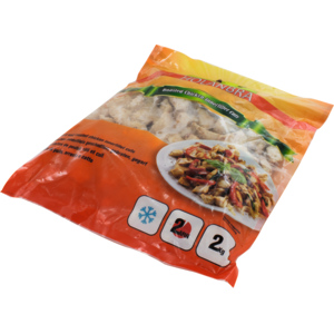 Poulet Brust Stroganoff gegart, tiefgekühlt, Thailand, 2 kg Poulet Brust Stroganoff gegart, tiefgekühlt, Thailand, 2 kg