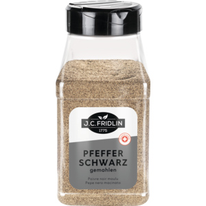 J Carl Fridlin Pfeffer schwarz gemahlen, 370 g J Carl Fridlin Pfeffer schwarz gemahlen, 370 g