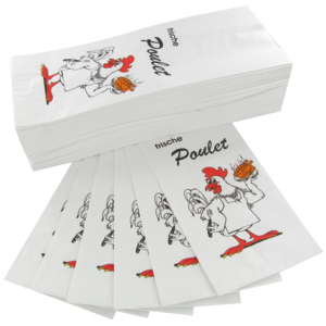Pouletbeutel, 13 x 8 x 34 cm, Pack zu 100 Stück Pouletbeutel, 13 x 8 x 34 cm, Pack zu 100 Stück