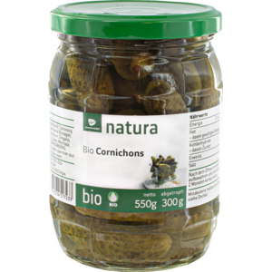 Natura Bio Cornichons, 6 x 550g Natura Bio Cornichons, 6 x 550g