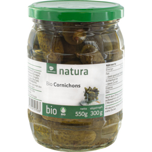 Natura Bio Cornichons, 550 g Natura Bio Cornichons, 550 g