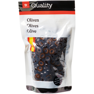 Quality Oliven Hojiblanca schwarz in Scheiben, 500 g Quality Oliven Hojiblanca schwarz in Scheiben, 500 g