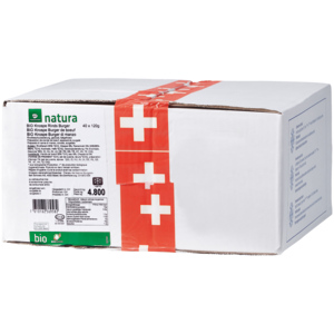 Natura-Bio Rinds-Burger, tiefgekühlt, 40 x 120 g Natura-Bio Rinds-Burger, tiefgekühlt, 40 x 120 g