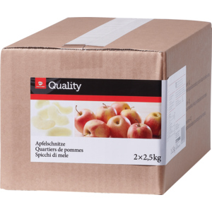 Quality Apfelschnitze, TK, 2 x 2,5 kg Quality Apfelschnitze, TK, 2 x 2,5 kg
